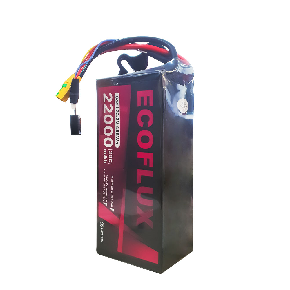 ECOFLUX 22000mAh 22.2V 6셀 20C (XT90S) 리튬폴리머 배터리 헬셀